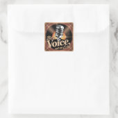 Sei eine Stimme, kein Echo Quadratischer Aufkleber (Tasche)