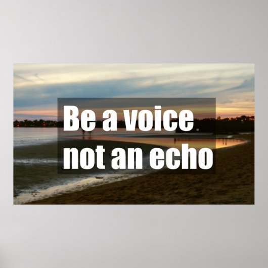 Sei eine Stimme, nicht ein Echo Poster (Vorne)