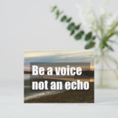 Sei eine Stimme, nicht ein Echo Postkarte (Stehend Vorderseite)