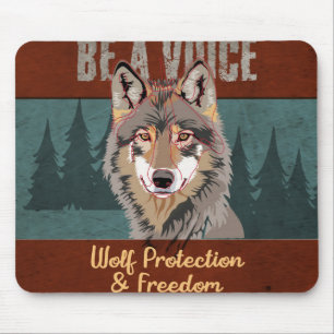 Sei eine Stimme - Wolf-Schutz und Freiheit Mousepad