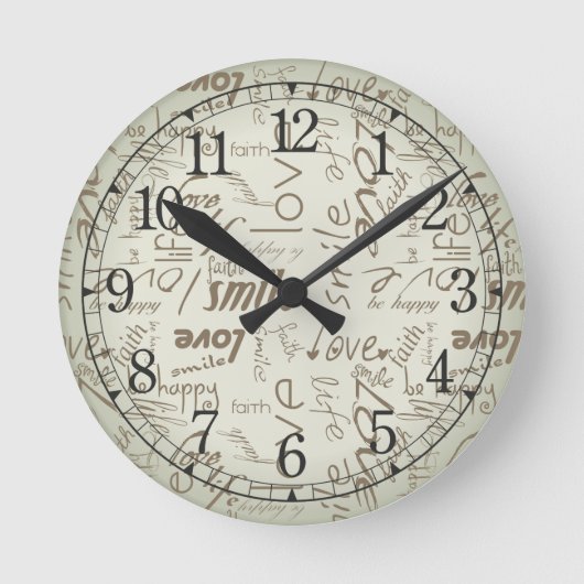 Sei eine Vintage-Uhr Runde Wanduhr (Vorderseite)