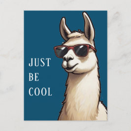 Sei einfach Cool Llama Funky Alpaca mit Sonnenbril Postkarte