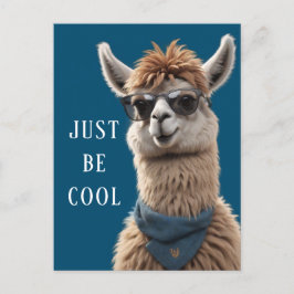 Sei einfach Cool Llama Funky Alpaca Sonnenbrille Postkarte