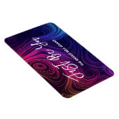 Sei einfach du Groovy bunt Wirbel aus Regenbogen Magnet (Rechte Seite)