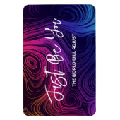 Sei einfach du Groovy bunt Wirbel aus Regenbogen Magnet (Vertikal)