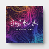 Sei einfach du Groovy Wirbel Muster Fotoplatte (Vorderseite)