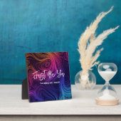 Sei einfach du Groovy Wirbel Muster Fotoplatte (InSitu)