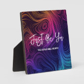 Sei einfach du Groovy Wirbel Muster Fotoplatte (Vorderseite)