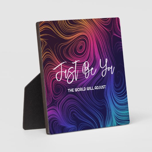 Sei einfach du Groovy Wirbel Muster Fotoplatte (Vorderseite)