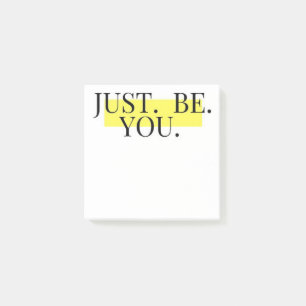 Sei einfach du selbst Inspirierende Typografie Min Post-it Klebezettel