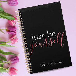 Sei einfach du selbst rosa Modern Minimalistisch Planer