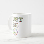 Sei einfach ein Zeichen für Frieden farbenfrohe Ze Kaffeetasse (Vorderseite Links)