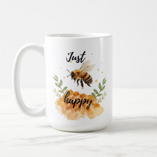 Sei einfach glücklich kaffeetasse (Links)