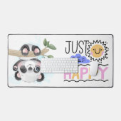 Sei einfach glücklich Panda Schreibtischunterlage (Tastatur & Maus)