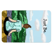 Sei einfach inspirierende Yoga-Natur Magnet (Horizontal)