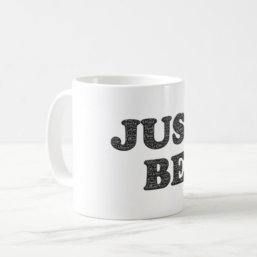 Sei einfach. Motivation Kaffeetasse (Vorderseite Links)
