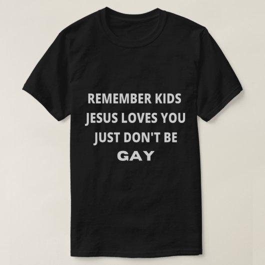 Sei einfach nicht schwul T-Shirt (Design vorne)