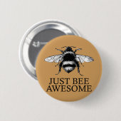 Sei einfach Phantastisch! Motivierend Vintages Kun Button (Vorne & Hinten)