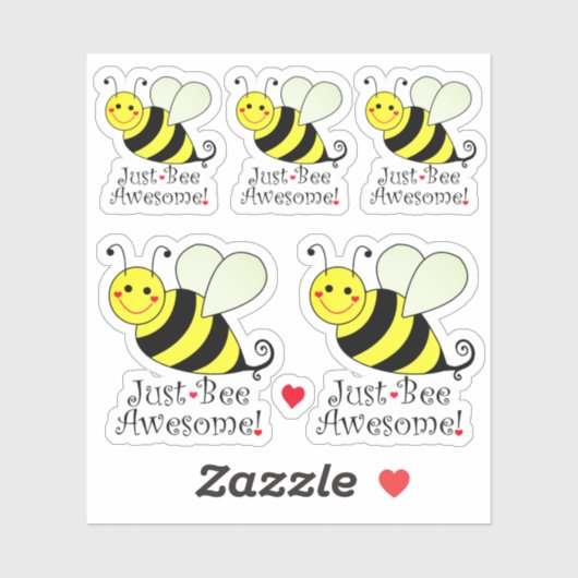 Sei einfach Phantastisch Niedlichen HummelBienenst Aufkleber (Blatt)