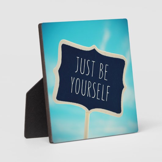 Sei einfach selbst fotoplatte (Vorderseite)