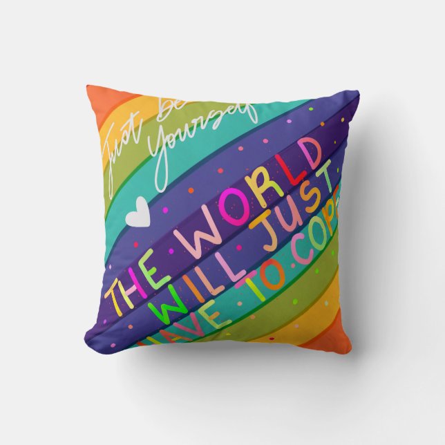 Sei einfach selbst kissen (Vorderseite)