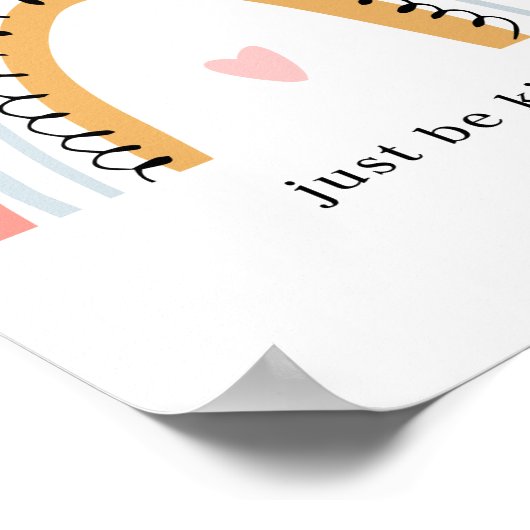 Sei einfach wie ein Rainbow Poster (Ecke)