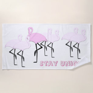 Sei einzigartig Flamingo Strandtuch
