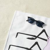 Sei einzigartig Flamingo Strandtuch (Beispiel)