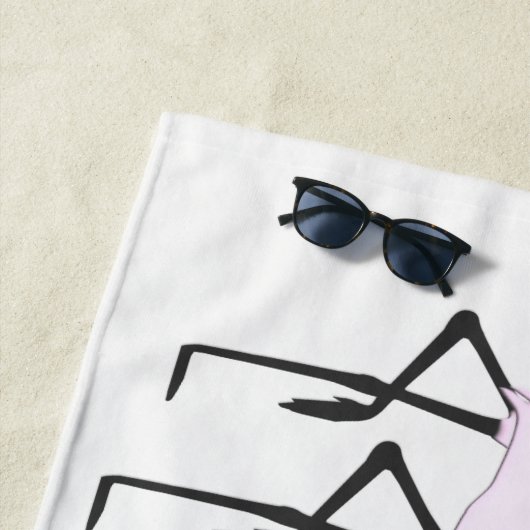 Sei einzigartig Flamingo Strandtuch (Beispiel)