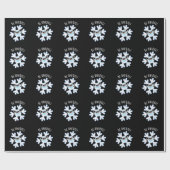Sei einzigartig Funny Snowflake Puff Dark BG Geschenkpapier (Flach)