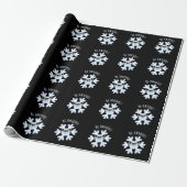 Sei einzigartig Funny Snowflake Puff Dark BG Geschenkpapier (Ungerollt)