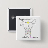 Sei einzigartig kawaii-Quirky-Dog-Empowerment-Tast Button (Vorne & Hinten)