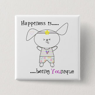 Sei einzigartig kawaii-Quirky-Dog-Empowerment-Tast Button