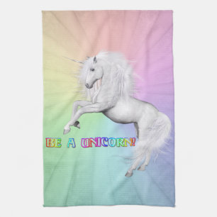 Sei einzigartig, sei ein Einhorn Geschirrtuch