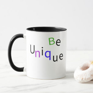 Sei einzigartige inspirierende Typografie Kaffee Tasse