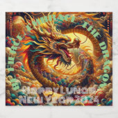 "Sei erbittert. Nimm den Drachen in die Hand." Lun Bierflaschenetikett (Einzelnes Label)