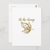 Sei es beim Goldschmetterlingsdesign Postkarte (Vorne/Hinten)