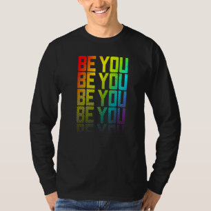 Sei es Lgbtq+ Rainbow Gay Pride Text Fade Graphic T-Shirt