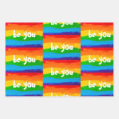 Sei es Rainbow LGBT Wrapping Paper Sheets - Stolz Geschenkpapier Set (Vorderseite 3)