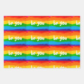 Sei es Rainbow LGBT Wrapping Paper Sheets - Stolz Geschenkpapier Set (Vorderseite 2)