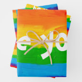 Sei es Rainbow LGBT Wrapping Paper Sheets - Stolz Geschenkpapier Set (Beispiel)