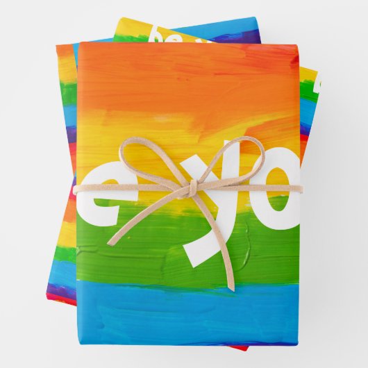 Sei es Rainbow LGBT Wrapping Paper Sheets - Stolz Geschenkpapier Set (Beispiel)