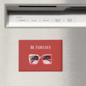 Sei fantastische rote Sonnenbrille Magnet (In Situ (Geschirrspüler))