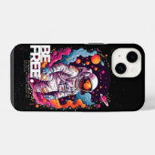SEI FREI Astronautendesign iPhone Hülle (Rückseite (Horizontal))