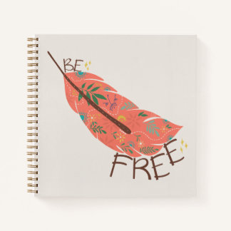 Sei Frei Feder Spiralblock | Whimsical Boho Notizblock