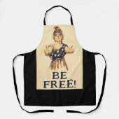 Sei frei! -Schwarz Schürze (Vorderseite)