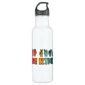 Sei freundlich ASL American Sign Language Edelstahlflasche (Vorderseite)