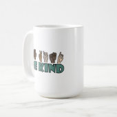 Sei freundlich ASL American Sign Language Kaffeetasse (Vorderseite Links)
