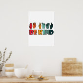 Sei freundlich ASL American Sign Language Poster (Küche)