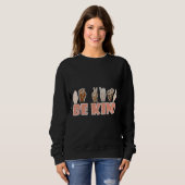 Sei freundlich ASL American Sign Language Sweatshirt (Vorne ganz)